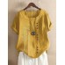 <b>Notice</b>: Undefined variable: alt_image in <b>/www/wwwroot/www.easyclothmall.com/vqmod/vqcache/vq2-catalog_view_theme_fastor_template_product_product.tpl</b> on line <b>162</b>Bohemian Print Button Crew Neck Short Sleeve T-Shirts