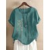 <b>Notice</b>: Undefined variable: alt_image in <b>/www/wwwroot/www.easyclothmall.com/vqmod/vqcache/vq2-catalog_view_theme_fastor_template_product_product.tpl</b> on line <b>162</b>Bohemian Print Button Crew Neck Short Sleeve T-Shirts