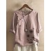 <b>Notice</b>: Undefined variable: alt_image in <b>/www/wwwroot/www.easyclothmall.com/vqmod/vqcache/vq2-catalog_view_theme_fastor_template_product_product.tpl</b> on line <b>162</b>Flower Butterfly Print Round Neck Long Sleeve Button T-shirts For Women