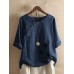 <b>Notice</b>: Undefined variable: alt_image in <b>/www/wwwroot/www.easyclothmall.com/vqmod/vqcache/vq2-catalog_view_theme_fastor_template_product_product.tpl</b> on line <b>162</b>Flower Butterfly Print Round Neck Long Sleeve Button T-shirts For Women