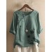 <b>Notice</b>: Undefined variable: alt_image in <b>/www/wwwroot/www.easyclothmall.com/vqmod/vqcache/vq2-catalog_view_theme_fastor_template_product_product.tpl</b> on line <b>155</b>Flower Butterfly Print Round Neck Long Sleeve Button T-shirts For Women