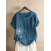 <b>Notice</b>: Undefined variable: alt_image in <b>/www/wwwroot/www.easyclothmall.com/vqmod/vqcache/vq2-catalog_view_theme_fastor_template_product_product.tpl</b> on line <b>162</b>M-5XL Vintage Short Sleeve O-neck Floral Print Button T-Shirts