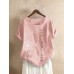 <b>Notice</b>: Undefined variable: alt_image in <b>/www/wwwroot/www.easyclothmall.com/vqmod/vqcache/vq2-catalog_view_theme_fastor_template_product_product.tpl</b> on line <b>162</b>M-5XL Vintage Short Sleeve O-neck Floral Print Button T-Shirts