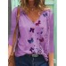 <b>Notice</b>: Undefined variable: alt_image in <b>/www/wwwroot/www.easyclothmall.com/vqmod/vqcache/vq2-catalog_view_theme_fastor_template_product_product.tpl</b> on line <b>162</b>Women Butterfly Print V-neck Regular Fit Long Sleeve Casual T-Shirt