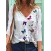 <b>Notice</b>: Undefined variable: alt_image in <b>/www/wwwroot/www.easyclothmall.com/vqmod/vqcache/vq2-catalog_view_theme_fastor_template_product_product.tpl</b> on line <b>155</b>Women Butterfly Print V-neck Regular Fit Long Sleeve Casual T-Shirt