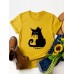 <b>Notice</b>: Undefined variable: alt_image in <b>/www/wwwroot/www.easyclothmall.com/vqmod/vqcache/vq2-catalog_view_theme_fastor_template_product_product.tpl</b> on line <b>162</b>Women Cartoon Cat Letter Printed O-Neck Casual Short Sleeve T-Shirts