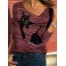 <b>Notice</b>: Undefined variable: alt_image in <b>/www/wwwroot/www.easyclothmall.com/vqmod/vqcache/vq2-catalog_view_theme_fastor_template_product_product.tpl</b> on line <b>162</b>Women Cartoon Cat Striped V-Neck Casual Long Sleeve T-Shirt