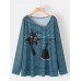 <b>Notice</b>: Undefined variable: alt_image in <b>/www/wwwroot/www.easyclothmall.com/vqmod/vqcache/vq2-catalog_view_theme_fastor_template_product_product.tpl</b> on line <b>162</b>Women Cartoon Cat Striped V-Neck Casual Long Sleeve T-Shirt