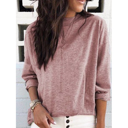 <b>Notice</b>: Undefined variable: alt_image in <b>/www/wwwroot/www.easyclothmall.com/vqmod/vqcache/vq2-catalog_view_theme_fastor_template_product_product.tpl</b> on line <b>133</b>Women Casual Pure Color Long Sleeve T-Shirts