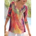 <b>Notice</b>: Undefined variable: alt_image in <b>/www/wwwroot/www.easyclothmall.com/vqmod/vqcache/vq2-catalog_view_theme_fastor_template_product_product.tpl</b> on line <b>155</b>Women Random Multicolor Print V-Neck Long Sleeve Vintage T-Shirts