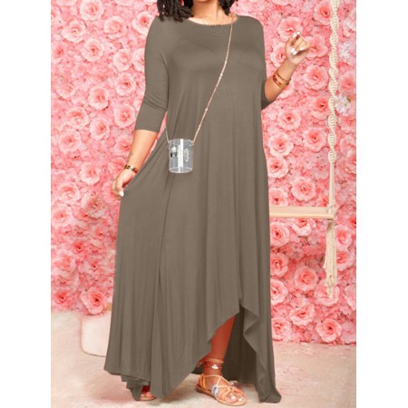 <b>Notice</b>: Undefined variable: alt_image in <b>/www/wwwroot/www.easyclothmall.com/vqmod/vqcache/vq2-catalog_view_theme_fastor_template_product_product.tpl</b> on line <b>133</b>Women Casual Calf Length Side Pocket Irregular Hem Midi Dresses