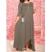 <b>Notice</b>: Undefined variable: alt_image in <b>/www/wwwroot/www.easyclothmall.com/vqmod/vqcache/vq2-catalog_view_theme_fastor_template_product_product.tpl</b> on line <b>155</b>Women Casual Calf Length Side Pocket Irregular Hem Midi Dresses