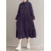<b>Notice</b>: Undefined variable: alt_image in <b>/www/wwwroot/www.easyclothmall.com/vqmod/vqcache/vq2-catalog_view_theme_fastor_template_product_product.tpl</b> on line <b>162</b>Women Corduroy CasualLace-up Ruffles Hem Loose Full Sleeve Mid-Calf Length Midi Dress