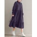 <b>Notice</b>: Undefined variable: alt_image in <b>/www/wwwroot/www.easyclothmall.com/vqmod/vqcache/vq2-catalog_view_theme_fastor_template_product_product.tpl</b> on line <b>162</b>Women Corduroy CasualLace-up Ruffles Hem Loose Full Sleeve Mid-Calf Length Midi Dress
