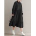 <b>Notice</b>: Undefined variable: alt_image in <b>/www/wwwroot/www.easyclothmall.com/vqmod/vqcache/vq2-catalog_view_theme_fastor_template_product_product.tpl</b> on line <b>162</b>Women Corduroy CasualLace-up Ruffles Hem Loose Full Sleeve Mid-Calf Length Midi Dress
