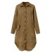<b>Notice</b>: Undefined variable: alt_image in <b>/www/wwwroot/www.easyclothmall.com/vqmod/vqcache/vq2-catalog_view_theme_fastor_template_product_product.tpl</b> on line <b>162</b>Women Corduroy Solid Moslem Style Collared Raglan Button Front High Low Dress