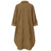 <b>Notice</b>: Undefined variable: alt_image in <b>/www/wwwroot/www.easyclothmall.com/vqmod/vqcache/vq2-catalog_view_theme_fastor_template_product_product.tpl</b> on line <b>162</b>Women Corduroy Solid Moslem Style Collared Raglan Button Front High Low Dress