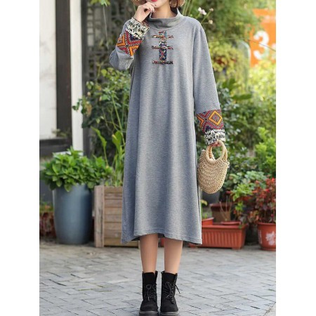 <b>Notice</b>: Undefined variable: alt_image in <b>/www/wwwroot/www.easyclothmall.com/vqmod/vqcache/vq2-catalog_view_theme_fastor_template_product_product.tpl</b> on line <b>133</b>Women Embroidered Patchwork Frog Button Long Sleeve Retro Midi Dresses