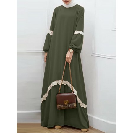<b>Notice</b>: Undefined variable: alt_image in <b>/www/wwwroot/www.easyclothmall.com/vqmod/vqcache/vq2-catalog_view_theme_fastor_template_product_product.tpl</b> on line <b>133</b>Women Lace Kaftan Tunic Solid Color Ankle Length Casual Midi Dresses