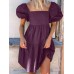 <b>Notice</b>: Undefined variable: alt_image in <b>/www/wwwroot/www.easyclothmall.com/vqmod/vqcache/vq2-catalog_view_theme_fastor_template_product_product.tpl</b> on line <b>162</b>Women Puff Sleeve Square Collar Pure Color Knee Length Dress with Back Zipper