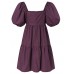<b>Notice</b>: Undefined variable: alt_image in <b>/www/wwwroot/www.easyclothmall.com/vqmod/vqcache/vq2-catalog_view_theme_fastor_template_product_product.tpl</b> on line <b>162</b>Women Puff Sleeve Square Collar Pure Color Knee Length Dress with Back Zipper