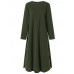 <b>Notice</b>: Undefined variable: alt_image in <b>/www/wwwroot/www.easyclothmall.com/vqmod/vqcache/vq2-catalog_view_theme_fastor_template_product_product.tpl</b> on line <b>162</b>Women Slitting Leisure Solid Long Sleeve Ankle Length Midi Dresses