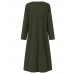 <b>Notice</b>: Undefined variable: alt_image in <b>/www/wwwroot/www.easyclothmall.com/vqmod/vqcache/vq2-catalog_view_theme_fastor_template_product_product.tpl</b> on line <b>162</b>Women Slitting Leisure Solid Long Sleeve Ankle Length Midi Dresses