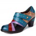 <b>Notice</b>: Undefined variable: alt_image in <b>/www/wwwroot/www.easyclothmall.com/vqmod/vqcache/vq2-catalog_view_theme_fastor_template_product_product.tpl</b> on line <b>155</b>Retro Fancy Embossed Pattern Genuine Leather Splicing Stylish Casual Pumps
