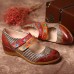 <b>Notice</b>: Undefined variable: alt_image in <b>/www/wwwroot/www.easyclothmall.com/vqmod/vqcache/vq2-catalog_view_theme_fastor_template_product_product.tpl</b> on line <b>162</b>Retro Flowers Pattern Genuine Leather Splicing Striped Pattern Hook Loop Pumps
