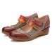 <b>Notice</b>: Undefined variable: alt_image in <b>/www/wwwroot/www.easyclothmall.com/vqmod/vqcache/vq2-catalog_view_theme_fastor_template_product_product.tpl</b> on line <b>162</b>Retro Flowers Pattern Genuine Leather Splicing Striped Pattern Hook Loop Pumps