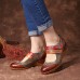 <b>Notice</b>: Undefined variable: alt_image in <b>/www/wwwroot/www.easyclothmall.com/vqmod/vqcache/vq2-catalog_view_theme_fastor_template_product_product.tpl</b> on line <b>155</b>Retro Flowers Pattern Genuine Leather Splicing Striped Pattern Hook Loop Pumps