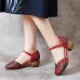 <b>Notice</b>: Undefined variable: alt_image in <b>/www/wwwroot/www.easyclothmall.com/vqmod/vqcache/vq2-catalog_view_theme_fastor_template_product_product.tpl</b> on line <b>162</b>Retro Leather Embossed Floral Buckle Ankle Strap Block Heel D'orsay Pumps