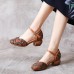 <b>Notice</b>: Undefined variable: alt_image in <b>/www/wwwroot/www.easyclothmall.com/vqmod/vqcache/vq2-catalog_view_theme_fastor_template_product_product.tpl</b> on line <b>162</b>Retro Leather Embossed Floral Buckle Ankle Strap Block Heel D'orsay Pumps