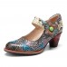 <b>Notice</b>: Undefined variable: alt_image in <b>/www/wwwroot/www.easyclothmall.com/vqmod/vqcache/vq2-catalog_view_theme_fastor_template_product_product.tpl</b> on line <b>162</b>Retro Leather Floral Splicing Snakeskin Round Toe Chunky Heel Pumps