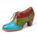 <b>Notice</b>: Undefined variable: alt_image in <b>/www/wwwroot/www.easyclothmall.com/vqmod/vqcache/vq2-catalog_view_theme_fastor_template_product_product.tpl</b> on line <b>155</b>Retro Splicing Embossed Leaves Genuine Leather Zipper Pumps