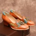 <b>Notice</b>: Undefined variable: alt_image in <b>/www/wwwroot/www.easyclothmall.com/vqmod/vqcache/vq2-catalog_view_theme_fastor_template_product_product.tpl</b> on line <b>162</b>Retro Splicing Floral Leather Slip On Block Heel Pumps Dress Shoes