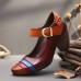 <b>Notice</b>: Undefined variable: alt_image in <b>/www/wwwroot/www.easyclothmall.com/vqmod/vqcache/vq2-catalog_view_theme_fastor_template_product_product.tpl</b> on line <b>162</b>Retro Splicing Metal Buckle Strap Genuine Leather Easy To Match Comfy Pumps