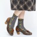 <b>Notice</b>: Undefined variable: alt_image in <b>/www/wwwroot/www.easyclothmall.com/vqmod/vqcache/vq2-catalog_view_theme_fastor_template_product_product.tpl</b> on line <b>162</b>Retro Three Colors Cute Florals Shallow Mouth Round Leather Slip On Casual Pumps