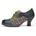 <b>Notice</b>: Undefined variable: alt_image in <b>/www/wwwroot/www.easyclothmall.com/vqmod/vqcache/vq2-catalog_view_theme_fastor_template_product_product.tpl</b> on line <b>162</b>Vintage Leather Floral Plaid Splicing Lace-up Green Chunky Heel Pumps